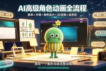 AI高级角色动画全流程：剧本×分镜×角色设计×3D渲染×动态化，从概念到成片一站式教学-臭虾米项目网