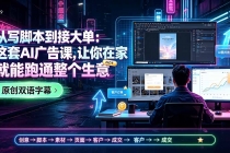 从写脚本到接大单:这套AI广告课,让你在家就能跑通整个生意【原创双语字幕】-臭虾米项目网