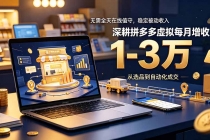 无需全天在线值守,稳定被动收入,深耕拼多多虚拟每月增收 1-3 万-臭虾米项目网