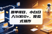 跟单项目,小白日入5000+,不需要复杂操作-臭虾米项目网