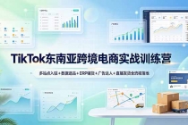 TikTok东南亚跨境电商实战训练营：多站点入驻+数据选品+ERP铺货+广告达人+直播发货全流程落地-臭虾米项目网