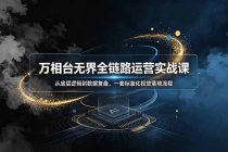 万相台无界全链路运营实战课，从底层逻辑到数据复盘，一套标准化投放落地流程-臭虾米项目网