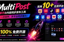 一键发布内容到 10+ 社交媒体平台！支持视频/图片内容，一次编辑全网-臭虾米项目网