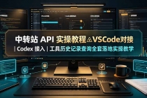 中转站 API 实操教程△VSCode 对接｜Codex 接入｜工具历史记录查询全套落地实操教学-臭虾米项目网