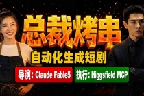 《总裁烤串》真人短剧全自动诞生！Claude Fable5 当导演，Higgsfield MCP 执行！-臭虾米项目网