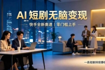 别乱找副业了，快手 AI 短剧零门槛长久被动增收-臭虾米项目网