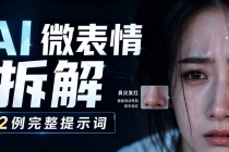 AI微表情拆解提示词合集，精准调控AI角色表情，告别塑料感、AI面瘫脸。-臭虾米项目网