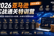 2026亚马逊实战通关特训营-2026更新，多维选品+渐进式打法+AI应用，从0到1打造盈利店铺-臭虾米项目网
