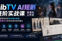 LibTV AI短剧进阶实操课标准化工作流;从素材创作走向专业镜头叙事,告别零散学习单项功能的低效模式-臭虾米项目网