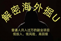 解密海外掘U，普通人月入过万的副业项目，低投入、低风险高回报，没有之一-臭虾米项目网