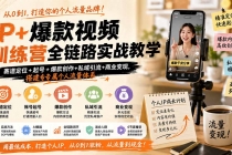 IP+爆款视频训练营全链路实战教学;赛道定位+起号+爆款创作+私域引流+商业变现,搭建专属个人流量体系-臭虾米项目网