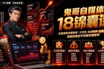 鬼哥自媒体18锦囊课｜实体商家全套体系｜IP 定位-私域矩阵-招商裂变｜同城获客起号完整实操教学-臭虾米项目网