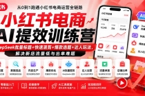 小红书电商AI提效训练营—DeepSeek批量标题+快速混剪+爆款选题+达人玩法，解决新店流量低与出单难题-臭虾米项目网