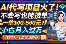 AI代写项目火了！不会写也能接单，一单100-500元，小白月入过万【附SOP】-臭虾米项目网