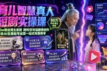 育儿智慧真人短剧实操课|80w粉丝博主亲授,跨时空对话剧情创作,脚本AI生图起号运营一站式完整教学-臭虾米项目网