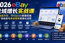 2026-Vincent eBay全域增长实战课-无水印:从选品开发、Terapeak数据挖掘到广告投放与多店矩阵规模化运营-臭虾米项目网