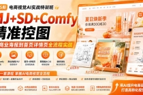 电商视觉 AI实战训练营第55期：MJ+SD+Comfy精准控图，从商业海报到首页详情页全流程实战-臭虾米项目网