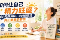 付费文章：如何让自己精力旺盛？减少无效消耗，把时间留给真正重要的事情-臭虾米项目网
