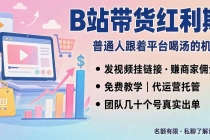 B站短视频带货红利｜免费教学+代运营托管，两种玩法，单号七天收益1200-3600-臭虾米项目网