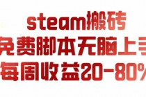 steam游戏搬砖，每周收益20-80%，只需操作1-2个小时，月入稳稳过万，零风险长期做-臭虾米项目网