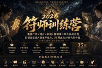 符师训练营-35天成为AI时代创作者,广告+短片+长剧+智能体四大实战方向,掌握从创意到上线的完整工作流-臭虾米项目网