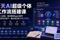 7天AI超级个体工作流搭建课:从个人定位、知识库和Agent协作到图文长文生产,建立自己的内容工作台-臭虾米项目网