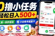 0撸小任务,轻松日入500+,满一块秒提现,小白有手就能干-臭虾米项目网